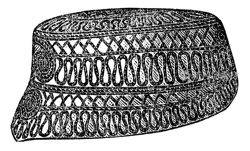 19世纪90年代维多利亚时代的时尚，女帽与珠饰通道- 19世纪